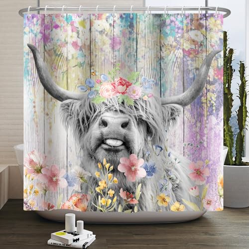 Duschvorhang Lila Blume Rinder Shower Curtains Verdickung Polyester Duschvorhänge Antischimmel Shower Curtain Wasserdicht Duschvorhang Badewanne Edelstahl Ösen 200x200cm Duschvorhang Lila Blume Rinder Shower Curtains Verdickung Polyester Duschvorhänge Antischimmel Shower Curtain Wasserdicht Duschvorhang Badewanne Edelstahl Ösen 200x200cm von HJOSWVNS