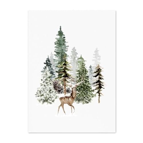 Wandbilder Weihnachtsbaum Tiere Foto Auf Leinwand Aesthetic Decor Bild Auf Leinwand Bilder Wohnzimmer Leinwand Bilder Wandbilder Wandtattoo Schlafzimmer Badezimmer Room Decor Kein Rahmen60x90cm von HJOSWVNS