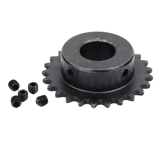 04C Kettenrad 45# Stahl 24 Zähne Industrielles Kettenrad mit oberer Drahtbohrung 6 mm 8 mm 10 mm 12 mm 14 mm 15 mm 16 mm(14mm) von HJQFVASQ