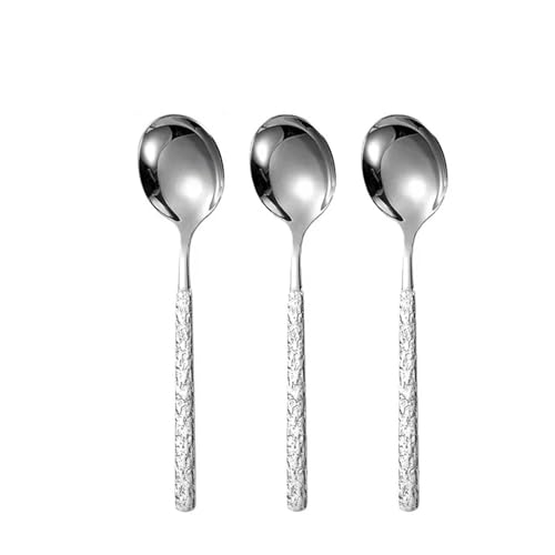 1/10 stücke Edelstahl Lebensmittel Löffel Langen Griff Rühren Dessert Löffel Restaurant Geschirr Suppe Löffel Scoops Küche Gadgets(10PCS) von HJQFVASQ
