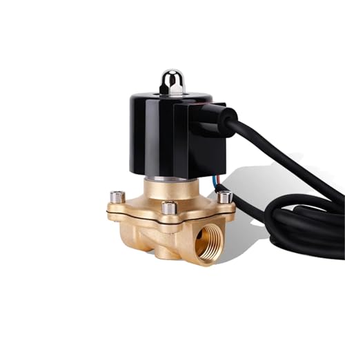 1,27 cm normal geschlossenes Ventil DN15 Messing Brunnenventil 110 V 24 V 12 V 24 V für Unterwasser 1 Stück (BSP_24VDC_EPDM-Dichtung) von HJQFVASQ