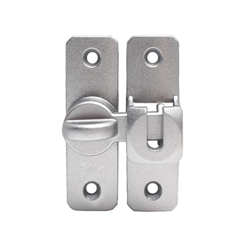 1 x 90 Grad 180 Grad Türschloss für Zuhause, Zubehör (Silber) von HJQFVASQ