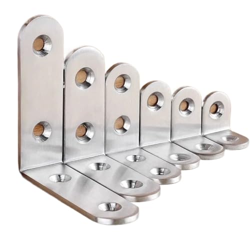 1 x L-Winkelverbinder aus Edelstahl, Möbel-Stützrahmenbefestigungen (20er-Set, 16 x 20 mm) von HJQFVASQ