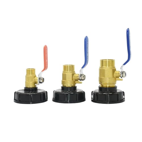 1 x S60 x 1/2 3/4 2,5 cm Gewinde Tank Wasserhahn Adapter Nippel Gartenschlauch Schnellanschluss Legierung Tankventil (G3I4) von HJQFVASQ