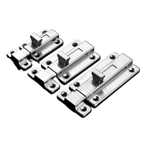 1 x doppelseitiger Türriegel aus Edelstahl (9,5 cm) von HJQFVASQ