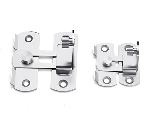 1 x rechtwinkliger Türriegel aus Edelstahl, 90 Stück, Haushalts-Hardware (klein) von HJQFVASQ