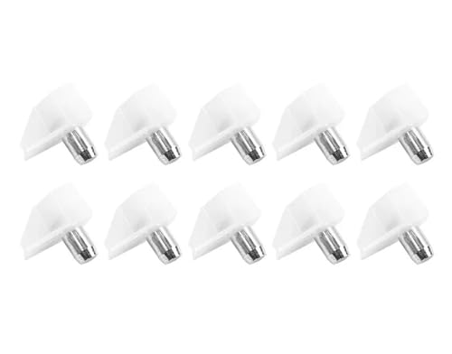 10/20/30/50PCS Transparent Regal Unterstützung Pegs Kunststoff Laminat Unterstützung Studs Home Hardware(White- 10PCS) von HJQFVASQ