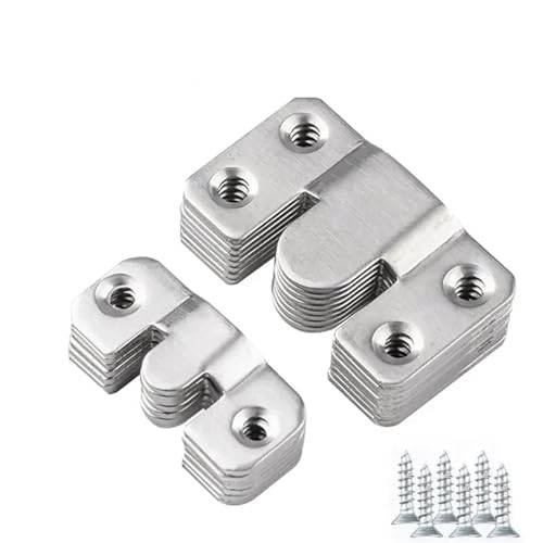 10 STÜCKE (5 Paare) Verriegelung Hängeschnalle Unterputzhalterung Möbelverbinder Wand Bilderrahmen Aufhänger Display Haken(10PCS(5Pairs)-W-B) von HJQFVASQ