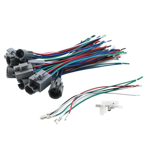 16 mm – 25 mm Stromkabel-Buchsenstecker for Metall-Druckknopfschalter, 2–6-adrige Verkabelung, stabiles Lampenlicht, 15 cm Kabel, 1 Stück(2.8 Connectors) von HJQFVASQ