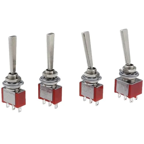 1pcs Long handle flat toggle switch Toggle Switch 3/6Pins 2/3 Positions ON OFF ON Locking Momentary RC Model Remote Controlller(Long 3P MOM OFF MOM) von HJQFVASQ
