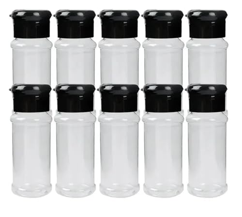 20/1PCS Klare Kunststoff Gewürz Flasche Salz Pfeffer Streuer Gewürz Gläser Behälter BBQ Würze Flaschen mit Deckel Küche Gadgets(Mixed-3PCS) von HJQFVASQ