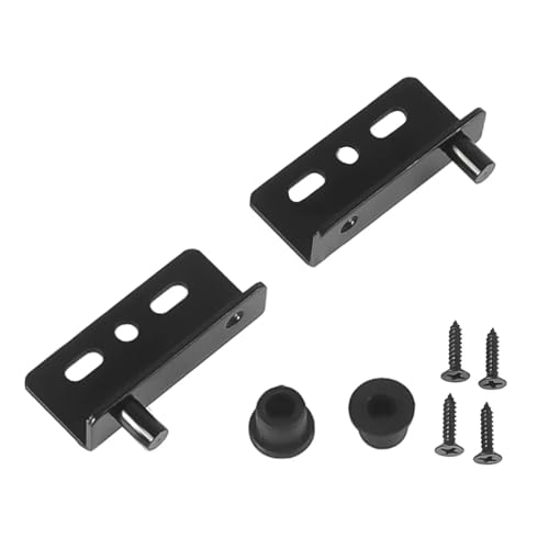 2er-Pack Drehscharnier-Set for Holztüren, Möbelbeschläge(Black) von HJQFVASQ