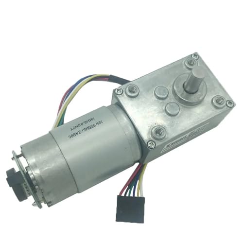 A58SW-555B DC-Schneckengetriebemotor mit Encoderscheibe, 12 Volt, Turbinenschneckengetriebe mit hohem Drehmoment, selbstsperrend, 24 V(260RPM_24V) von HJQFVASQ