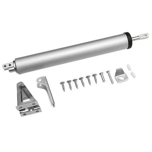 Automatischer Türschließer mit sanftem Schließen, 35 kg, pneumatisch, einstellbare Geschwindigkeit, Positionierung, Türstopper, Heim-Hardware, 1 Stück(Coffee) von HJQFVASQ