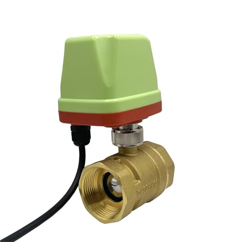 DN15 DN20 DN25 DN50 IP65 Wasserdichter motorisierter Kugelhahn mit großem Drehmoment, Metallmotor, 3-Draht- oder 2-Draht-Messing-Kugelhahn, 1 Stück (DN32, 24 V DC, CR04) von HJQFVASQ