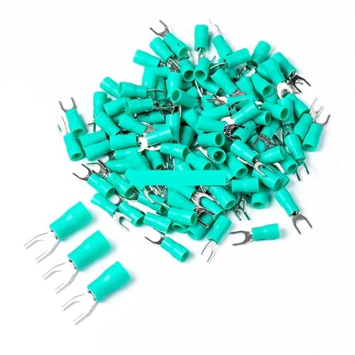Gabel kabel draht stecker draht crimpen terminal SV 1,25-3 SV 1,25-4 SV2-3 pre-isolierte terminal 100PCS(Green,SV1.25-5) von HJQFVASQ