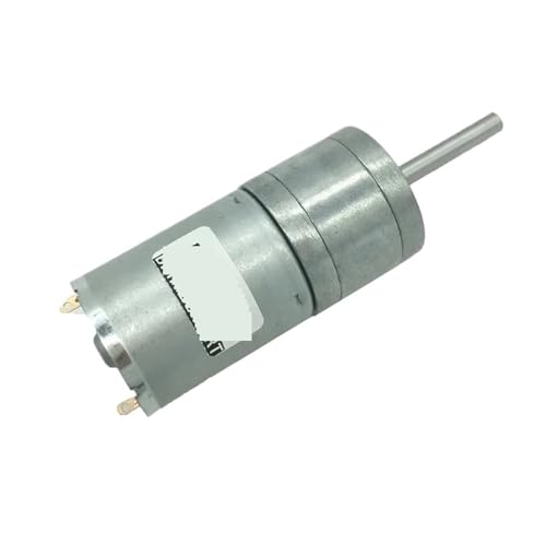 Gleichstrommotor, 12 V, Getriebemotor, Verlängerungswelle, 25 mm, Getriebemotor, 6 V, langsames Untersetzungsgetriebe, Motor 25GA370(Package B,12RPM_12V) von HJQFVASQ