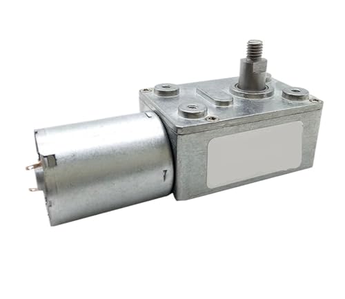 JGY370 12 V 24 V Schneckengetriebemotor, 8 mm M5-Schraubenausgangswelle, verwendet for Doppel-Flachbit-spezifische(Package J,30RPM_6V) von HJQFVASQ