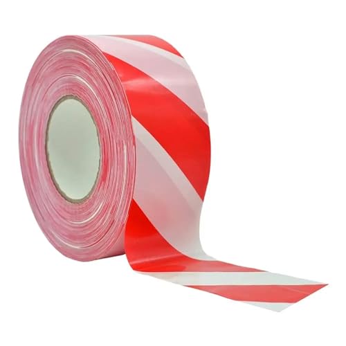 Konstruktionsband, Polizeiband, Warnband, Warnband, rotes und weißes Band, funktioniert nicht klebend, rotes Klebeband Konstruktionsband, Polizeiband, Warnband, Warnband, rotes und weißes Band, funktioniert nicht klebend, rotes Klebeband von HJQFVASQ