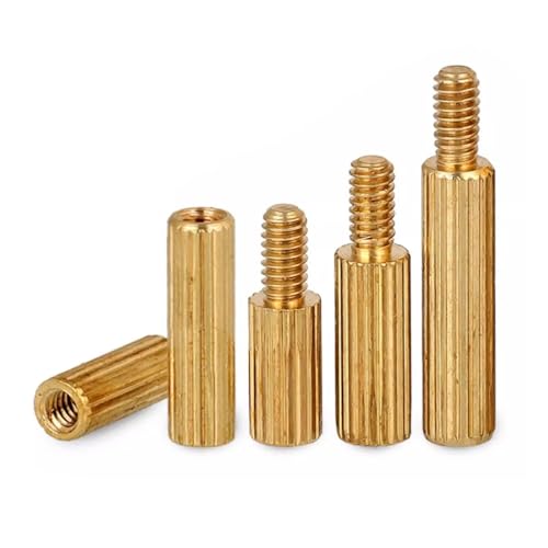 M2 Massivmessing Kupfer Runder Abstandshalter Stützsäule MF FF Männlich-Weiblich Mutter for Leiterplatte L=3-42mm 30St(Female-female,29MM_M2) von HJQFVASQ