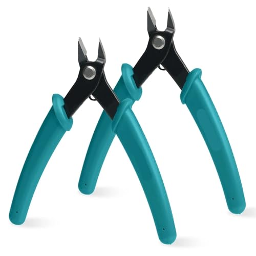 Mikrodrahtschneider, Präzisions-Elektronik-Bündigschneider und Seitenschneider, Hardware-Werkzeug, 1 Stück(Wire Cutters 2PC) von HJQFVASQ