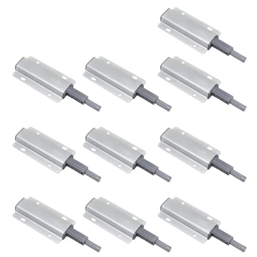 Push-To-Open-System-Dämpferpuffer for Küchenmöbel-Hardware, 5/10 Stück(Silver-10pcs) von HJQFVASQ