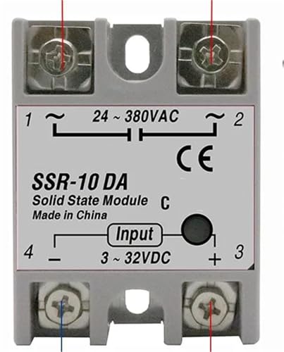 SSR-25DA SSR-40DA SSR-40AA SSR-40DD 10A 25A 40A 60A 80A 100A DD DA AA Halbleiterrelaismodul Temperaturregelung(DA,BLACK WITH CASE_40A) von HJQFVASQ