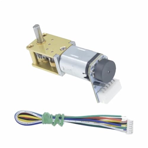 Schneckengetriebe 1218-N20 DC-Encoder Einzelwellen-Getriebemotor 3V 6V12V Mikrogetriebe Niedriggeschwindigkeits-Doppelwellen-Achsenmotor(Single shaft,6V 68RPM_WITH FIXED SEAT) von HJQFVASQ