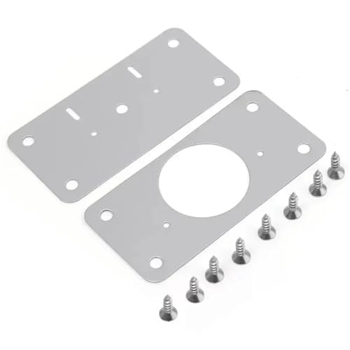 Schrankscharnier-Reparaturplatten-Set, Edelstahl-Türscharnier-Montageplatte mit Löchern für Zuhause, Küchenschrank, 2/4/8/10 Stück (8 Stück - 4 Paar) von HJQFVASQ