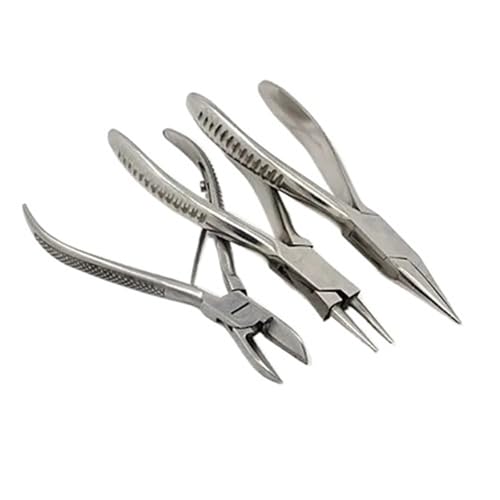 Seitenschneider aus Kohlenstoffstahl, Spitzzangen-Set for die Schmuckherstellung, 1/3-teilig(1Pc(139x68x12mm)) von HJQFVASQ