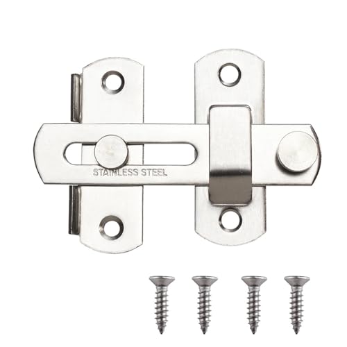 Türriegel aus Edelstahl, robust, 2 mm dick, Edelstahl, gerade, 1 Stück Türriegel aus Edelstahl, robust, 2 mm dick, Edelstahl, gerade, 1 Stück von HJQFVASQ