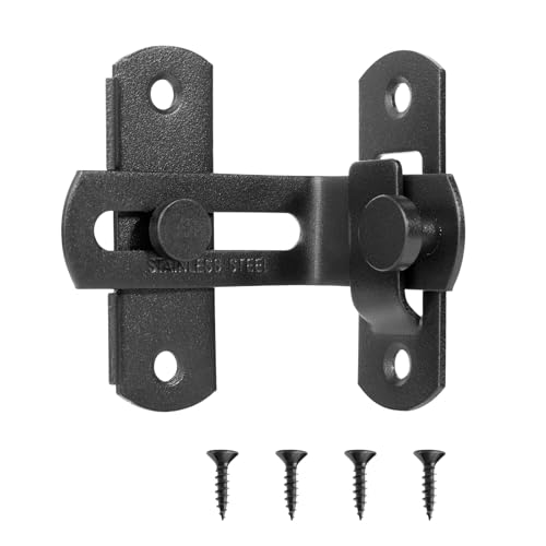 Türriegel aus Edelstahl, robust, 2 mm dick, schwarz, 90 Grad, 1 Stück Türriegel aus Edelstahl, robust, 2 mm dick, schwarz, 90 Grad, 1 Stück von HJQFVASQ