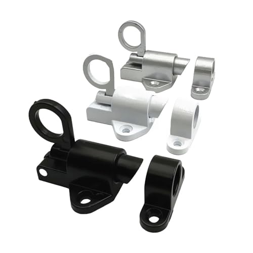 Universeller Tür-/Fensterriegel aus Aluminiumlegierung, automatischer Federriegel, Heimzubehör, 1 Stück (schwarz) von HJQFVASQ