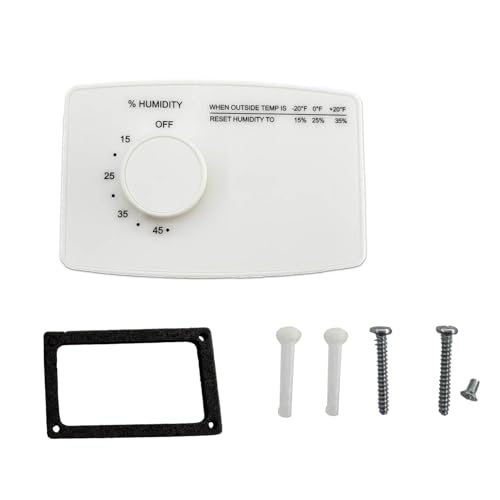 HJSIUTV 4655 Manueller digitaler Luftbefeuchter 24V AC Steuerschalter Ersatz für Ganzhaus-Luftbefeuchter und Wandmontage oder Rohrbefeuchter Weiß von HJSIUTV