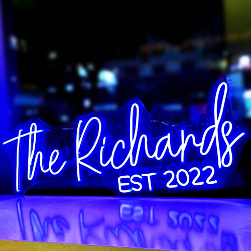 Neon Sign Personalisiert LED Leuchtschilder Custom Neon Schild für Dekoration Personalisierte Leuchtschilder für Hochzeit Geburtstag Party Geschenk (1 Zeilen Text, 100cm) von HJSNEON