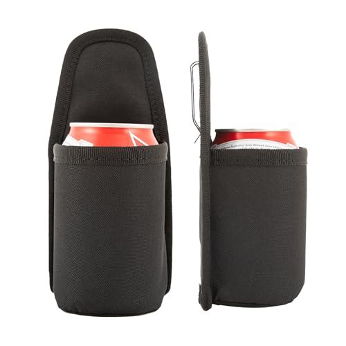Biergürtel Bierhalter,Bier Flaschenöffner Bierhalter Bier GürtelBier Geschenke für Männer Wasserflaschen Getränkegürtelhalter für Outdoor (Schwarz) von HJSSAA