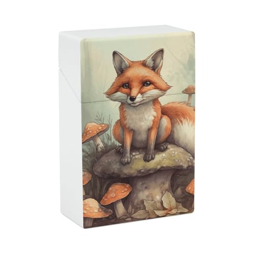 Zigarettenetui Fuchs im Wald Zigarettenetuis Halter 20 Kapazität Snap-In Spring Design Einhand Flip-Top Kunststoff Reise Zigaretten Box für Männer/Frauen Geschenk Zigarettenetui Fuchs im Wald Zigarettenetuis Halter 20 Kapazität Snap-In Spring Design Einhand Flip-Top Kunststoff Reise Zigaretten Box für Männer/Frauen Geschenk von HJUQNGF