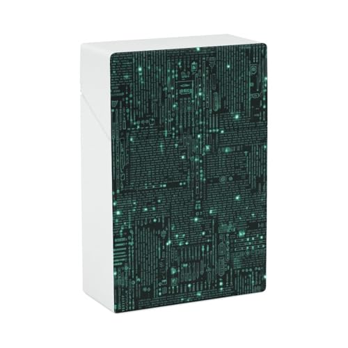 Zigarettenetui Hacker Zigarettenetuis Halter 20 Kapazität Snap-In Feder Design Einhand Flip-Top Kunststoff Reise Zigaretten Box für Männer/Frauen Geschenk von HJUQNGF