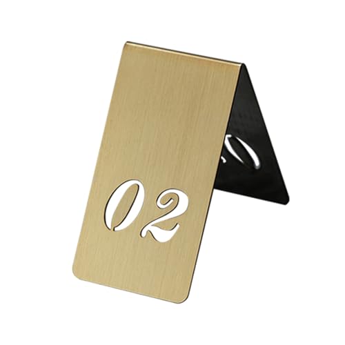 10pcs Tischnummer Zeichen, Gold Tabelle Nummerierung Tabelle Display Tischnummer, Doppelseitige Edelstahl Tabelle Zeichen Nummer Platte Für Tische Party Bar Café Bäckerei ( Color : Gold , Size : 01-10 10pcs Tischnummer Zeichen, Gold Tabelle Nummerierung Tabelle Display Tischnummer, Doppelseitige Edelstahl Tabelle Zeichen Nummer Platte Für Tische Party Bar Café Bäckerei ( Color : Gold , Size : 01-10 von HJXGQJM