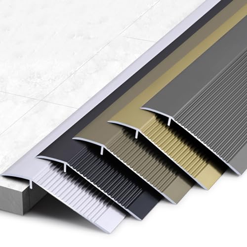 Aluminium-Bodenübergangsstreifen, Abdeckstreifen Aus Laminatdielen, Fliesen Und Türschwelle，Breite 10cm Bodenkanten-Zierstreifen, Schwellenreduzierer,Kantenverkleidung for Türen, Schwellenrampe von HJXGQJM