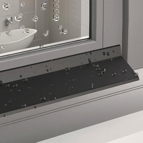 Schwarz Fenster-Dichtungsleiste Selbstklebend Gummi-Fenster-Wassersperre Für Regen- Und Spritzwasserschutz An Schiebefenstern, Fensterrahmen Und Autotüren(1m(3.3ft),4.5cm) von HJXGQJM