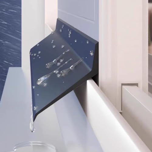 Universal-Fensterabdichtung Für Regen Und Spritzwasserschutz Fenster-Abwehrleiste Gegen Regen Türdichtung Gummi, Türdichtung Selbstklebend Für Türen/Fenster von HJXGQJM