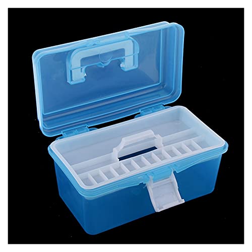 HJXX Werkzeugkoffer Kleine Kunststoff-Werkzeugkasten-Kunst-Versorgungshandwerk-Aufbewahrungskoffer mit halbklarem Top-Deckel-Griff Tray-Multi-Zweck tragbare Organizer-Toolbox Werkzeugkiste HJXX Werkzeugkoffer Kleine Kunststoff-Werkzeugkasten-Kunst-Versorgungshandwerk-Aufbewahrungskoffer mit halbklarem Top-Deckel-Griff Tray-Multi-Zweck tragbare Organizer-Toolbox Werkzeugkiste von HJXX