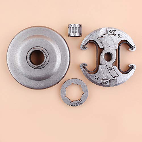 7T Kupplungstrommel Kettenrad Felge Nadellager Kit kompatibel mit 340 345 346XP 350 351 353 445 450 E Kettensägen 503873072 von HJXcTRH