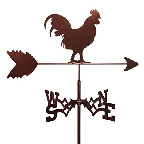 HJYBFA Wetterfahne mit Hahn-Ornament, Wetterfahne aus Gusseisen, Windrichtungsanzeiger für Dächer, Richtungsanzeiger für den Außenbereich, Dach, Garten, Berg, Innenhof-Dekor HJYBFA Wetterfahne mit Hahn-Ornament, Wetterfahne aus Gusseisen, Windrichtungsanzeiger für Dächer, Richtungsanzeiger für den Außenbereich, Dach, Garten, Berg, Innenhof-Dekor von HJYBFA