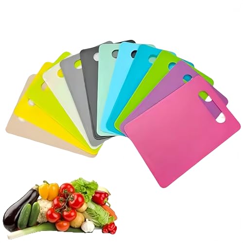 HJYDGJ 12 Stücke Große Schneidebretter Schneidebrett Set Schneidebrett Fleisch Frühstücksbrettchen Kunststoff Kunststoff Groß - 12 Farben von HJYDGJ