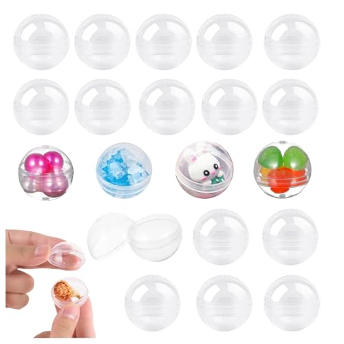 HJYDGJ 120 Stüc Transparent Kugeln Plastikkugeln Zum Befüllen Befüllbare Acrylkugeln Kunststoffkugel Transparent Bastelkugeln Kunststoff Kleine Runde Kapseln Durchsichtige Behälter von HJYDGJ
