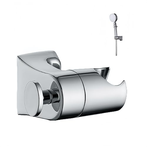 HJYDGJ Schwerlast Duschhalterung Handbrause Halterung 360° Duschkopfhalterung Duschbrause Halterung Brausehalter Verstellbar Duschkopf mit Montagezubehör Verbessertes Duschkopf halter (Silber) von HJYDGJ