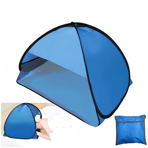HJYDGJ Tragbare Sonnenschutz Strand Automatisches Strandzelt Kleines Pop-Up-Strandzelt Sonnenschutz Reise Klein für Outdoor Strand Mini Kopfzelt - Doppelter Zauberspruch Blau von HJYDGJ