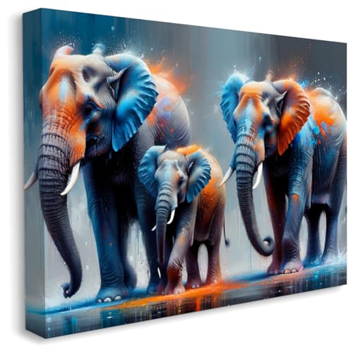 Bild auf Leinwand Afrika Elefant, Bilder auf Leinwand Elefant Straße Landschaft Leinwandbild, Wandbild Art Tiere Modern Bild auf Vlies Leinwand Panorama Wohnzimmer Schlafzimmer mit Rahmen, 40x60cm Bild auf Leinwand Afrika Elefant, Bilder auf Leinwand Elefant Straße Landschaft Leinwandbild, Wandbild Art Tiere Modern Bild auf Vlies Leinwand Panorama Wohnzimmer Schlafzimmer mit Rahmen, 40x60cm von HJYTTX